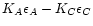$K_A \epsilon_A-K_C \epsilon_C$