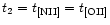 $t_2 = t_{\rm [NII]} = t_{\rm [OII]}$