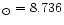 $_{\odot} = 8.736$