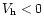 $V_{\rm h} < 0$