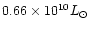 $0.66\times 10^{10}L_{\odot}$