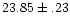 $23.85\pm .23$