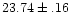 $23.74\pm .16$