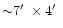 ${\sim}7\hbox{$^\prime$ }\times4\hbox{$^\prime$ }$
