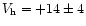 $V_{\rm h} = +14\pm4$