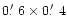 $0\hbox{$.\mkern-4mu^\prime$ }6\times0\hbox{$.\mkern-4mu^\prime$ }4$
