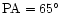 $\rm PA = 65\hbox{$^\circ$ }$
