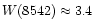 $W(8542)
\approx 3.4$