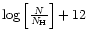 $\log{\left[\frac{N}{N_{\rm H}}\right]}+12$