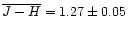$\overline{J-H}=1.27\pm 0.05$
