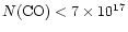 $N{\rm (CO)} < 7 \times 10^{17}$