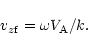 \begin{displaymath}v_{z{\rm f}}=\omega V_{\rm A}/k.
\end{displaymath}