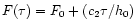 $F(\tau )=F_0+(c_2\tau /h_0)$