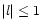 $\vert l\vert\le 1$