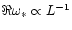 $\Re \omega_* \propto
L^{-1}$