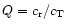 $Q = c_{\rm r}/
c_{{\rm T}}$