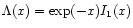 $\Lambda (x) = \exp (-x) I_1 (x)$