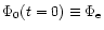 $\Phi_0(t=0) \equiv \Phi_{{\rm e}}$