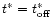 $t^\ast = t_{\rm off}^\ast$