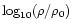 $\log_{10}(\rho/\rho_{0})$