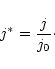 \begin{displaymath}j^\ast = {j \over j_0}\cdot\end{displaymath}