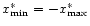 $x_{\rm min}^\ast = -
x_{\rm max}^\ast$