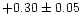 $+0.30\pm0.05$