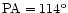 ${\rm PA}=114^{\rm o}$