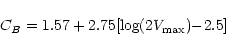 \begin{displaymath}C_B=1.57+2.75[\log(2V_{\rm max}){-}2.5]\end{displaymath}