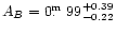 $A_B = 0\hbox{$.\!\!^{\rm m}$ }99^{+0.39}_{-0.22}$