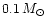 $0.1\,M_\odot $