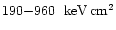 $190{-}960 \, \, \rm ~keV \,
cm^2$