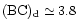 $(\rm {BC})_{\rm d} \simeq 3.8$