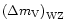 ${(\Delta m_{\rm V})}_{\rm {WZ}}$