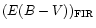 $(E(B-V))_{\rm FIR}$