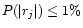 $P(\vert r_j\vert) \leq 1\%$