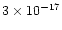 $3\times 10^{-17}$