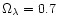 $\Omega _\lambda =0.7$