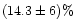 $(14.3 \pm 6)\%$
