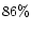 $86\%$