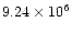 $9.24 \times 10^6$