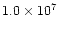 $1.0 \times 10^7$