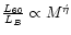 $\frac{L_{60}}{L_{B}}\propto
M^{\acute{\eta}}$