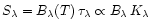 $S_{\lambda}=B_{\lambda}(T)\,\tau_{\lambda}\propto
B_{\lambda}\,K_{\lambda}$