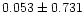 $0.053 \pm 0.731$