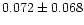 $0.072 \pm 0.068$