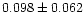 $0.098 \pm 0.062$