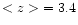 $<z> \ = 3.4$