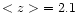 $<z> \ = 2.1$