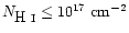 $N_{\mbox{H~{\sc i}}} \le 10^{17}~{\rm cm}^{-2}$